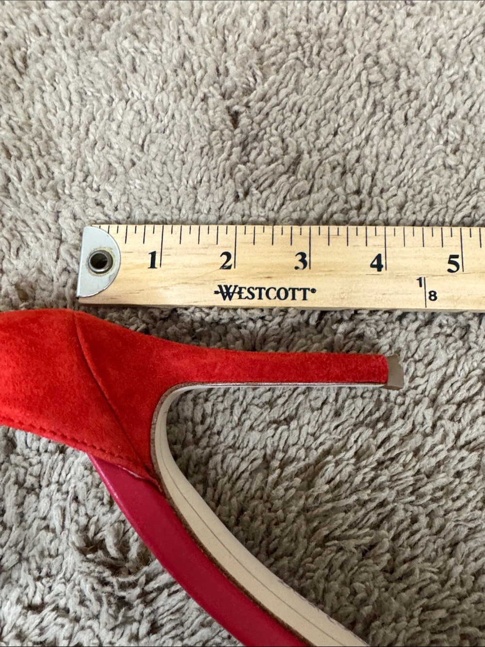 Sam Edelman Harlow Red Suede Pointed-Toe Ankle-Strap Heels size 8 Party Events - Picture 9 of 9